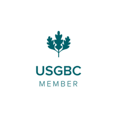 USGBC Member badge (white on teal)