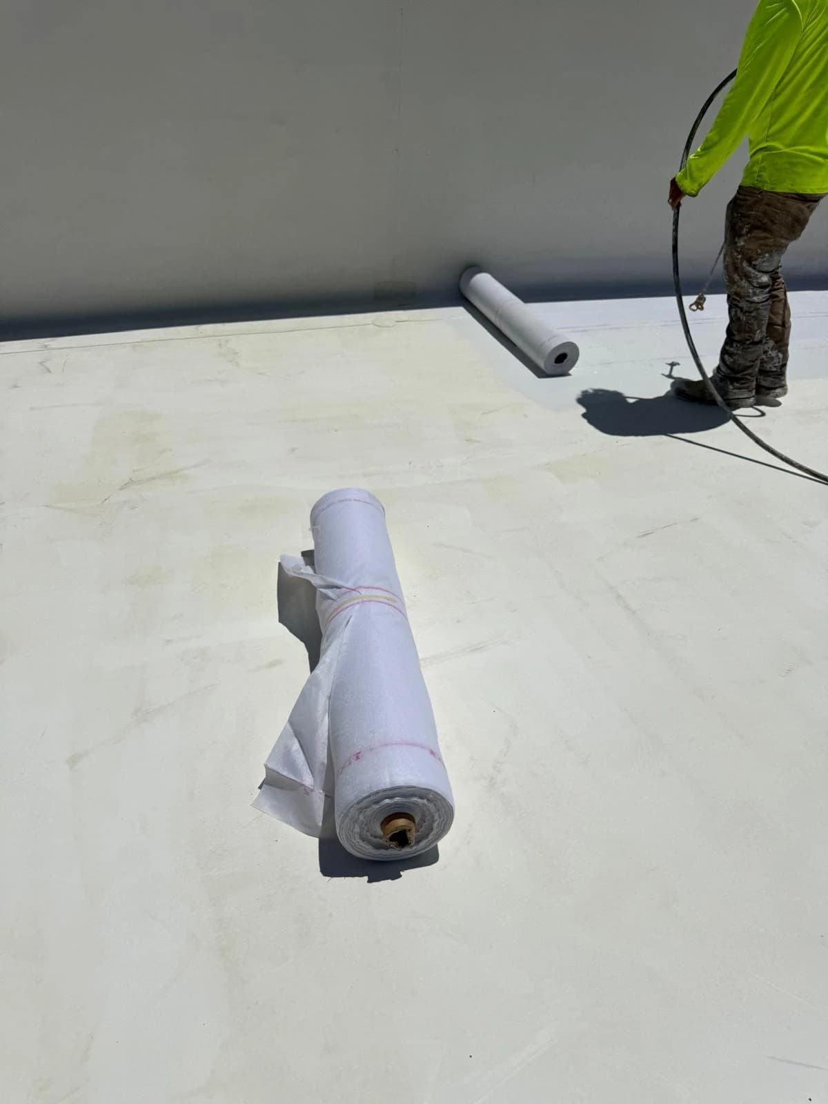 Mountain Island Charter School roof coating, installation detail 2
