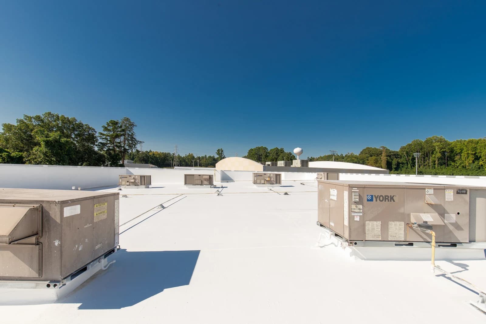 Mountain Island Charter School roof coating, installation detail 4