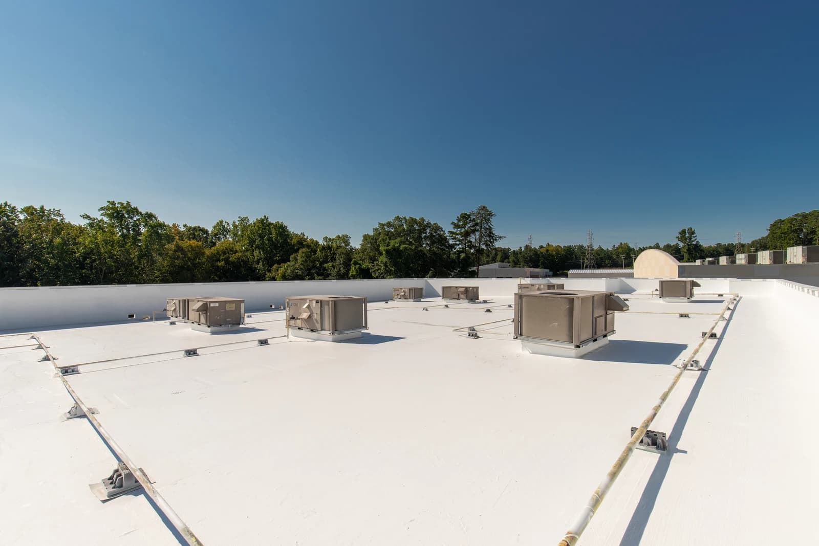 Mountain Island Charter School roof coating, installation detail 9