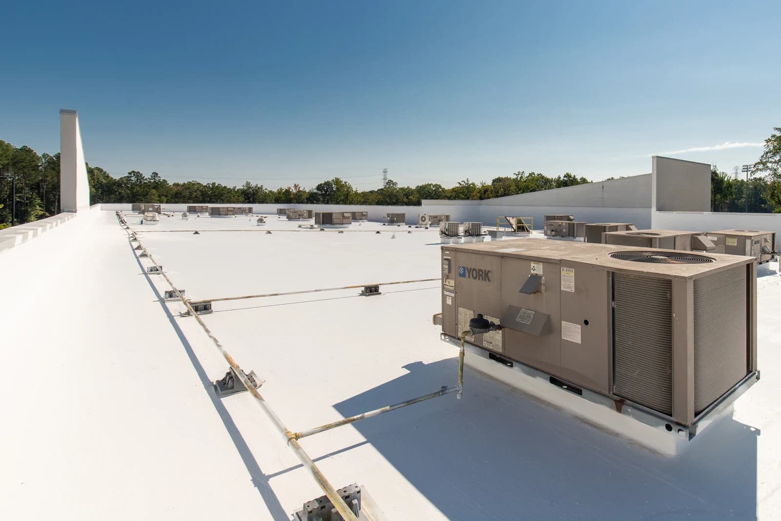 Mountain Island Charter School roof coating, installation detail 10