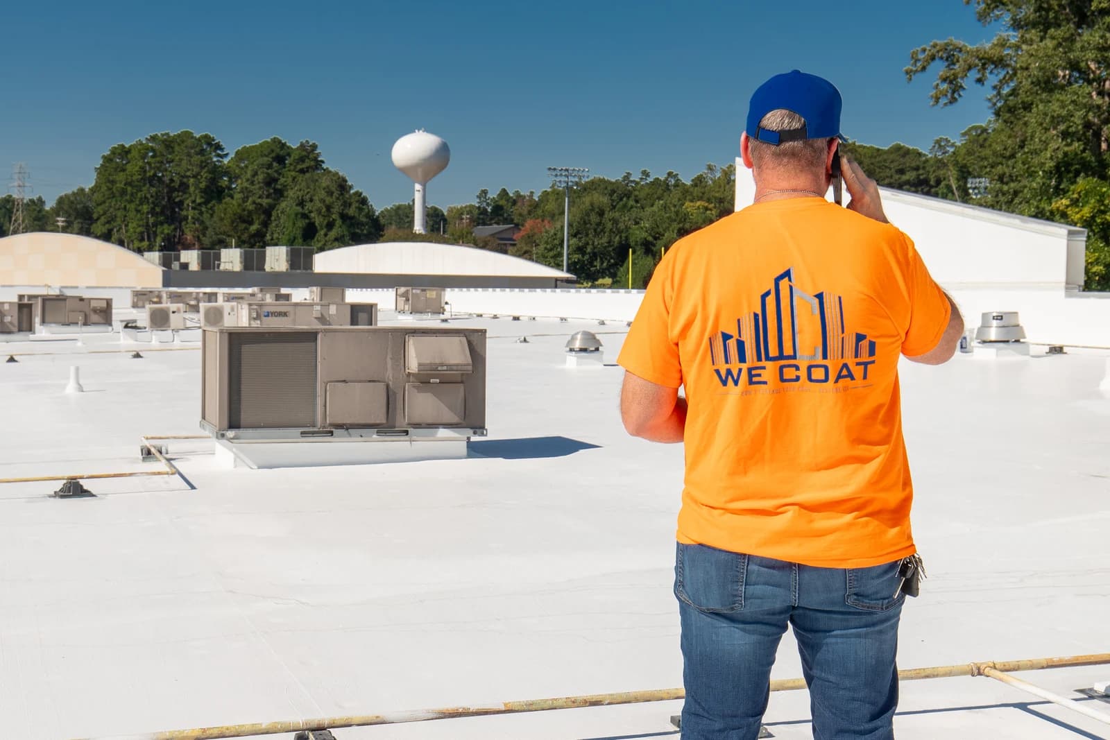 Mountain Island Charter School roof coating, installation detail 16
