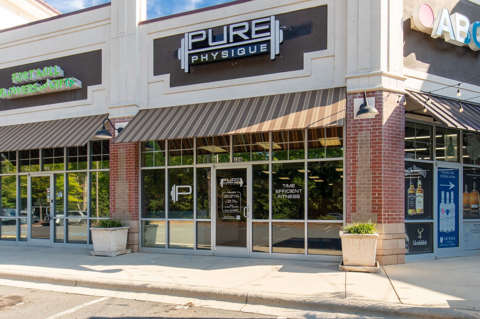 Pure Physique fitness studio commercial upfit by We Build in Fort Mill SC